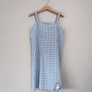 Abercrombie and Fitch girls blue gingham cotton dress size 7/8 Spring Summer